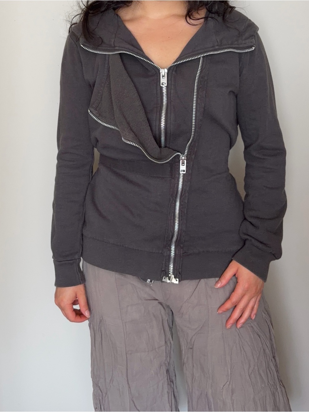 all saints zip up hoodie